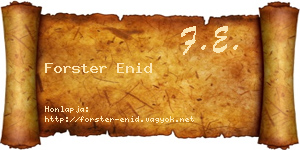 Forster Enid névjegykártya